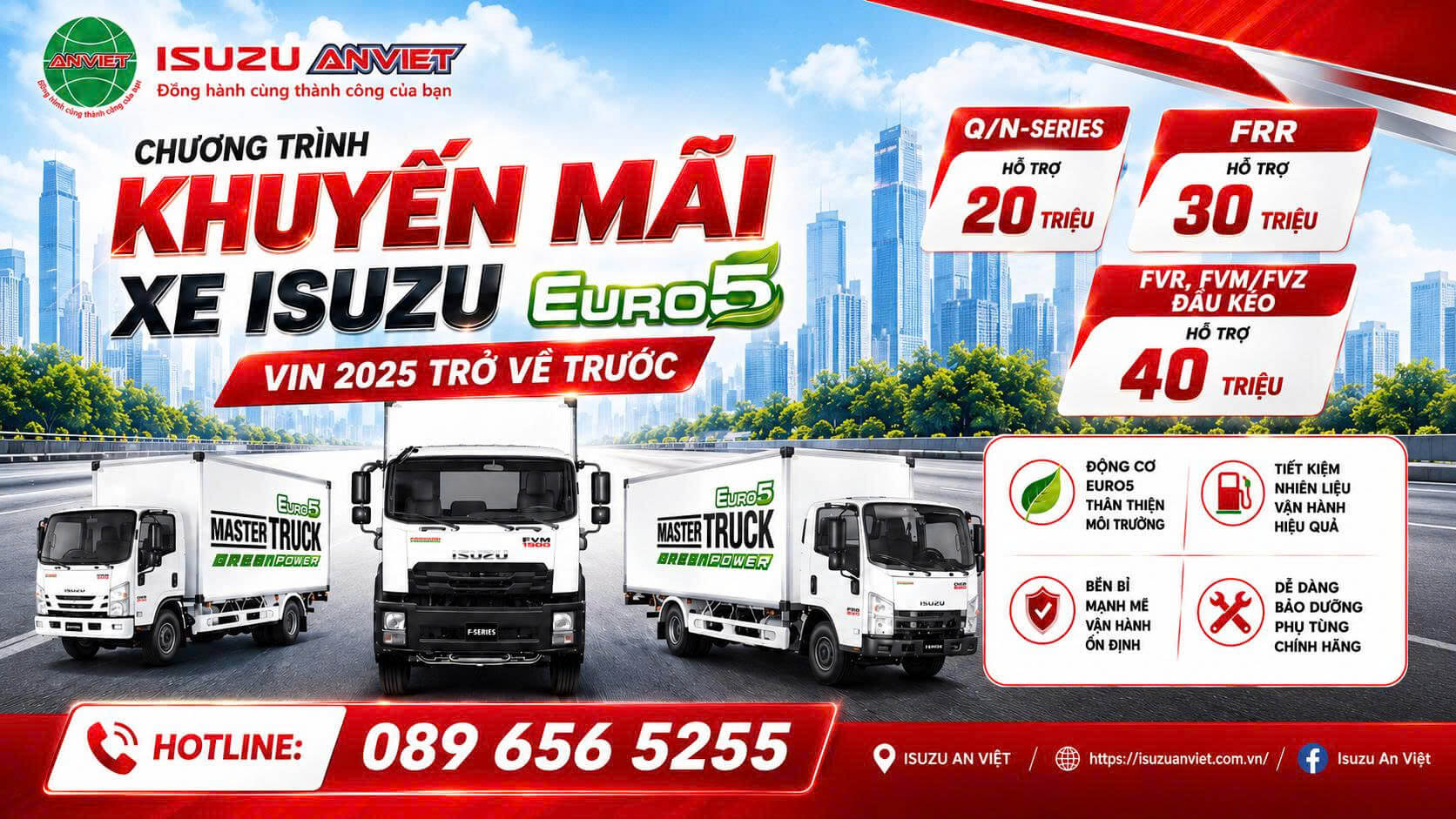 Khuyến mãi xe tải Isuzu 2025 – Ưu đãi hấp dẫn tại Isuzu An Việt