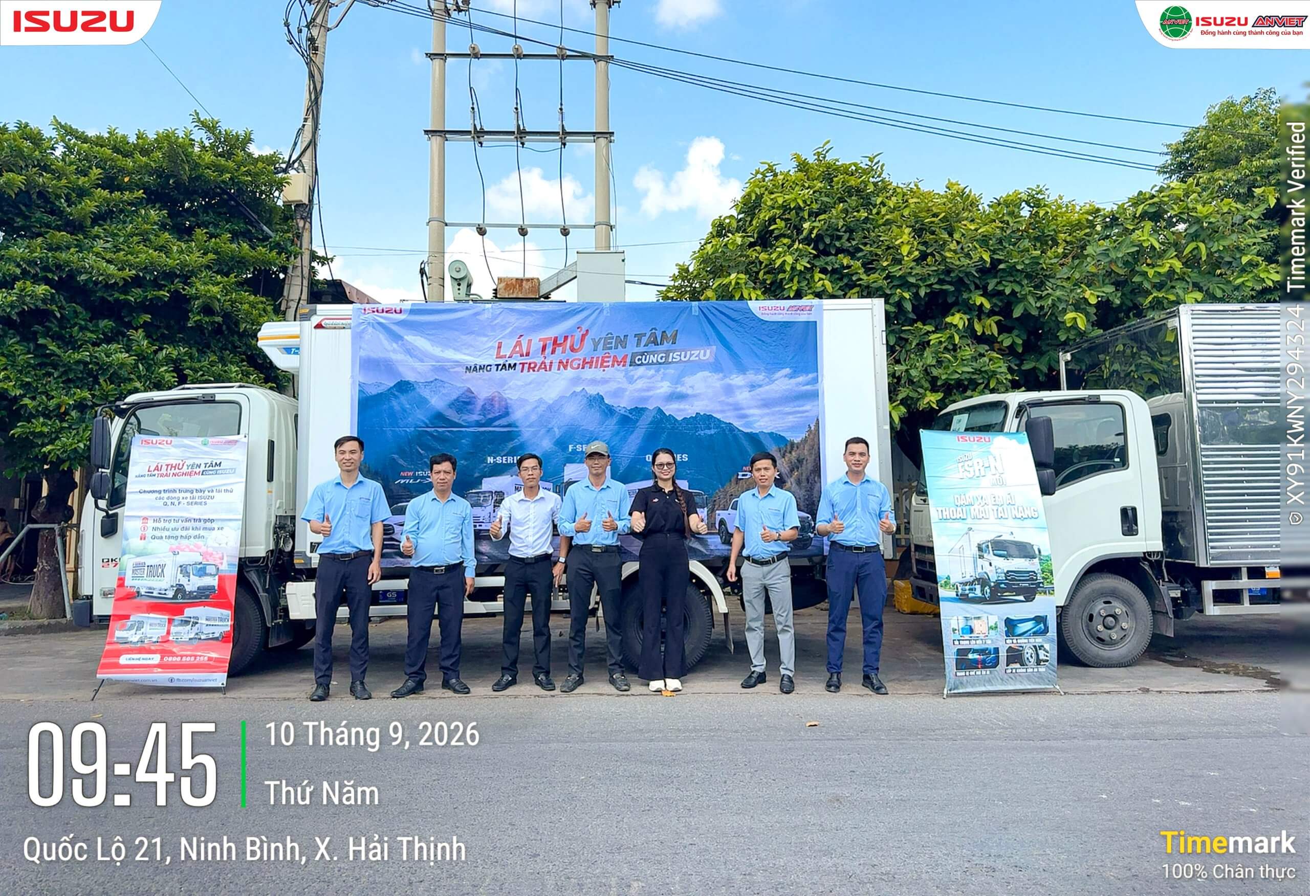 Lái thử xe tải Isuzu QKR Đông Lạnh tại Ninh Bình